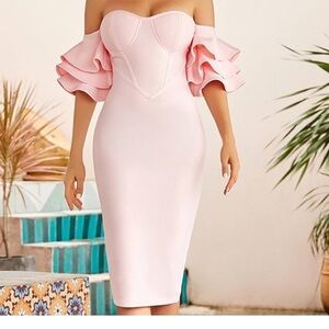 Off Shoulder Bodycon Bandage Dress